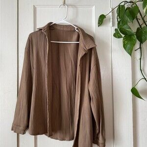 Dazy size XL Tan Long Sleeve Top